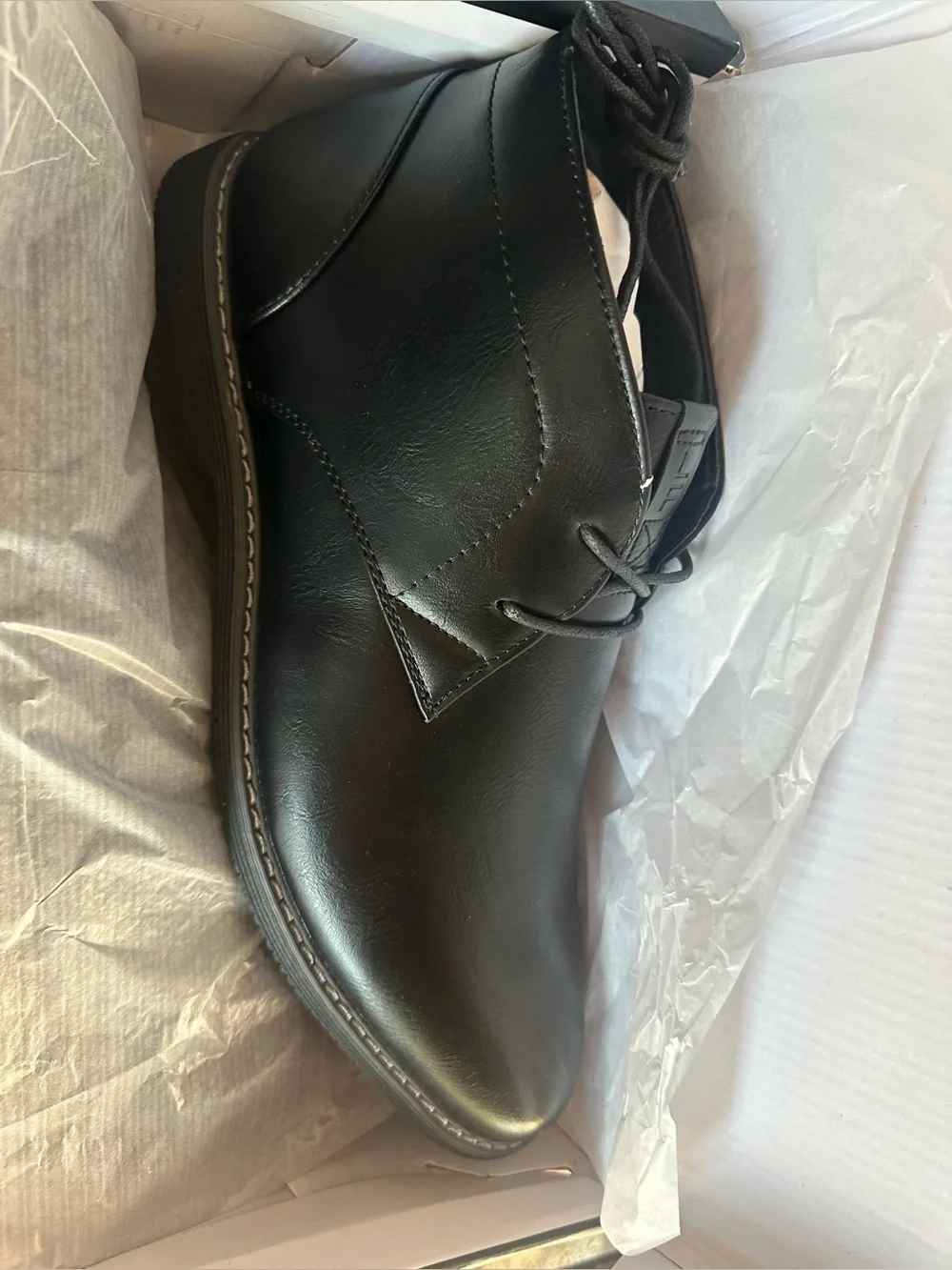 London Fog Black Leather Men’s Chukka Boots